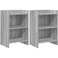 vidaXL Nachttafels 2 st Grijs Sonoma 40 x 30 x 60 cm Bewerkt hout