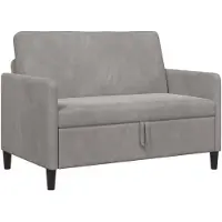 vidaXL Sofa met Opbergruimte Lichtgrijs 122 x 78 x 87 cm Polyester