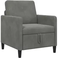 vidaXL Sofa met Opbergruimte Donkergrijs 72 x 78 x 87 cm Polyester