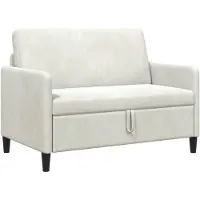 vidaXL Sofa met Opbergruimte Crèmekleurig 122 x 78 x 87 cm Polyester