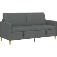 vidaXL Sofa met Opbergruimte Donkergrijs 172 x 78 x 87 cm Polyester