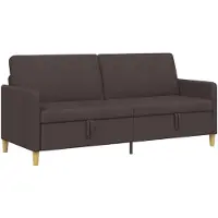 vidaXL Sofa met Opbergruimte Donkerbruin 192 x 78 x 87 cm Polyester