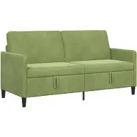 vidaXL Sofa met Opbergruimte Lichtgroen 172 x 78 x 87 cm Polyester