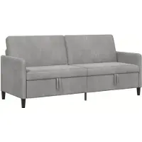 vidaXL Sofa met Opbergruimte Lichtgrijs 192 x 78 x 87 cm Polyester