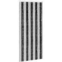 vidaXL Insecten Gordijn Chenille Grijs en Zwart 90 x 200 cm 100% PP