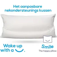 Smile Pillow – Orthopedisch en Ergonomisch Hoofdkussen met Verstelbare Nekrol – Geschikt voor Buik-, Zij- en Rugslapers