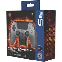 Deltaco Gaming Draadloze Pro Controller + Oplaadstation - Hall-Effect - Grijs/Staal - PS5/PC/Mobile
