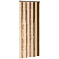 vidaXL Insecten Gordijn Chenille Bruin en Beige 90 x 220 cm 100% PP