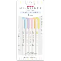 Zebra Mildliner Double Sided Highlighter - 2022 Gentle Color New Set van 5