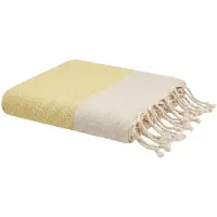 Reva - Fouta van gerecycled katoen - Jaune Soleil 100 x 200 cm