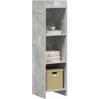 vidaXL Boekenkast Betonnen Grijs 30 x 30 x 111 cm Bewerkt hout