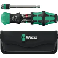Wera 05051514001 Kraftform Kompakt 20 RA-R Bitschroevendraaier In Etui - 6 In 1 Multi-bit - Met Ratelfunctie