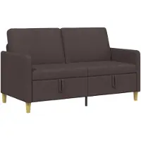 vidaXL Sofa met Opbergruimte Donkerbruin 152 x 78 x 87 cm Polyester