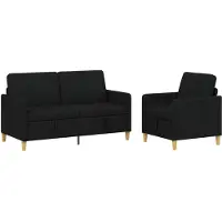 vidaXL Sofa Set Met Opslag 2 st Zwart Polyester
