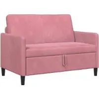 vidaXL Sofa met Opbergruimte Roze 122 x 78 x 87 cm Polyester