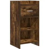 vidaXL Dressoir Gerookt eiken 40 x 36 x 80 cm Bewerkt hout