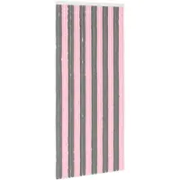 vidaXL Insecten Gordijn Chenille Zilvergrijs en Roze 100 x 220 cm