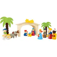 Small Foot - Houten Kerststal Speelset, 15dlg.