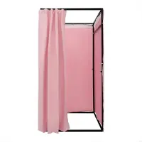 Happiq Pashokje – Voor Kledingwinkels & Malls – Vrijstaand Kleedhokje / Dressing Room – 100×100×200 cm – Roze