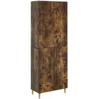 vidaXL Kast Set 2 st Gerookt eiken Bewerkt hout