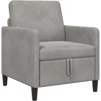vidaXL Sofa met Opbergruimte Lichtgrijs 72 x 78 x 87 cm Polyester