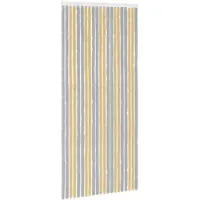 vidaXL Insecten Gordijn Chenille Grijs en Beige 90 x 200 cm 100% PP