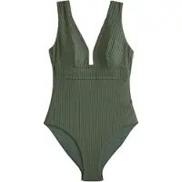 Next - Dames - Buikcorrigerend badpak met lage hals - Groen