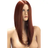World Wigs Nina - Pruik - Lang met Achteraan Opgeknipt - Koper