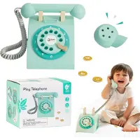 Classic World Klassieke houten telefoon voor kinderen 4 el.