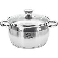 Tragar RVS Pan 2.5L met Maatverdeling & Deksel - 18cm - Inductie Geschikt