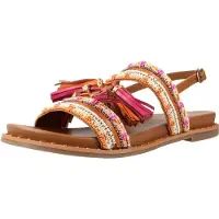 Carmela Dames Sandalen 163198 bruin (36), Plat, Gesp, Casual 16319802-CAMEL