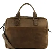 Bear design Leandro Laptopschoudertas - 15" laptopvak - bruin schoudertas heren