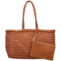 Hide & Stitches Amazone Shopper - met bijpassende clutch - cognac