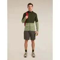 Icebreaker 200 RealFleece Descender Zip Hoodie Heren (Maat - L, Kleur - Dkldn/Lichencb)