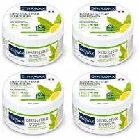 STARWAX Geurverdrijver Verveine Citron 300 g - Set van 4 Stuks - Natuurlijke Luchtverfrisser Geurneutralisator - 8 Weken Werking tot 30 m² - 98% Natuurlijke Oorsprong - Made in France
