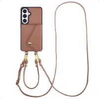 Selencia Sera Telefoonhoes met Koord en Envelop Pashouder voor de Samsung Galaxy S26 - Old Pink