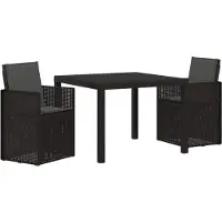 vidaXL Tuinset, 3 stuks, antraciet, PP-kunststof
