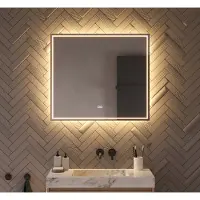 Schaere - Badkamerspiegel - LED Verlichting - Spiegel Verwarming - Touch Sensor - Dimfunctie - 80x70 cm