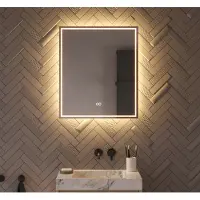 Schaere - Badkamerspiegel - LED Verlichting - Spiegel Verwarming - Sensor - Dimfunctie - 60x70 cm