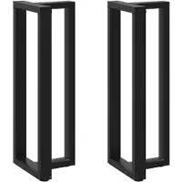 vidaXL Bartafelpoten 2 st T-vormig 50x35x(110-111) cm staal zwart