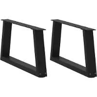 vidaXL Salontafelpoten 2 st V-vormig 50x(30-31,3) cm staal zwart