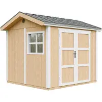 Timbela M913A-HARVEST HONEY - LP SmartSide Tuinhuis op houtbasis - 5,9 m² - 250x294xH252 cm - met vloer en verf
