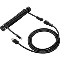 Sharkoon SGK50 Aviator Kabel Titan/Zwart (zwart, 1,85 meter, spiraalkabel voor SKILLER SGK50)