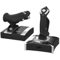 PXN 2119 Pro - HOTAS Flightstick - Throttle & Joystick Set - Realistische Flight Simulator Besturing - Programmeerbare Knoppen - USB - PC - Zwart