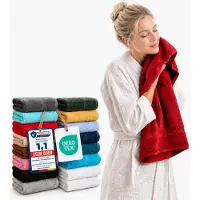Komfortec 2x Handdoek 50x100 - 100% Katoen – Handdoekenset- Rood