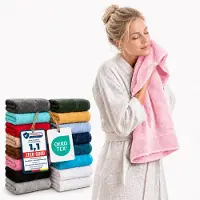Komfortec 2x Handdoek 50x100 - 100% Katoen – Handdoekenset - Zacht - Roze