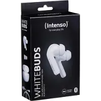 Intenso T302A In Ear headset Bluetooth Stereo Wit Noise Cancelling Indicator voor batterijstatus, Headset, Oplaadbox, Touchbesturing