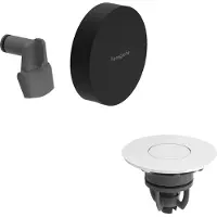 Hansgrohe afvoer- en overloopset, compleet, Exafill, matzwart, 1 stuk.