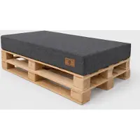 Odol-Plusz Paletkussen 120x80x15 cm Grafiet – Premium Zitkussen voor Palletbank met Waterafstotende UV-bestendige Linnenlook Hoes