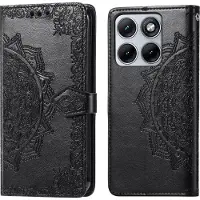 IMoshion Mandala Bookcase voor de Motorola Edge 70 Fusion - Zwart